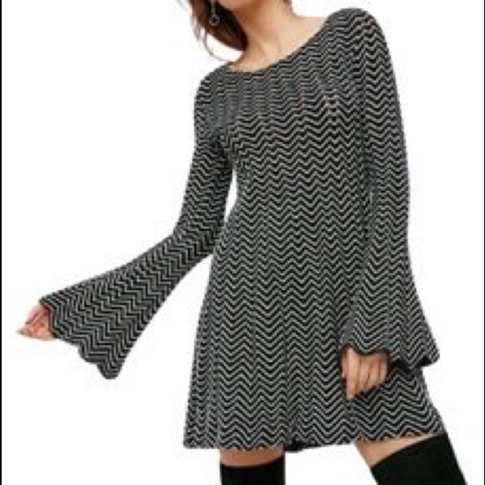 Free People Chevron Sweater Dress